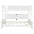 thumbnail image 6 of Euroco Twin XL over Queen Bunk Bed with Functional Cabinet and USB Charging Station for Kids Teens, White, 6 of 15