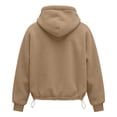 thumbnail image 4 of Women Sherpa Pet Carrier Hoodie, Plush Kangaroo Pocket Pullover for Small Dog Cat, 4 of 4