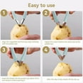 thumbnail image 6 of Banome Pineapple Eye Remover & Strawberry Stem Cutter Tool with Peeler, Stainless Steel Comfortable Grip Kitchen Tool for Quick Fruit Preparation (3PC), 6 of 8