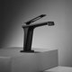 thumbnail image 4 of Manija de grifo de baño Grifo de lavabo de baño Grifos de lavabo de tocador de baño con líneas de suministro de grifo Orificio para grifo de baño, 4 of 7