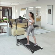 Folding Silent Free Assembly Health Fitness LED Display Treadmill Calories Time Speed Distance Running Machine HB8023