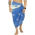 thumbnail image 2 of HAPPY BAY Men's Pareo Regular Surfing Dashiki Sarong Long Swim Beach Wrap One Size Allover Sun, Blue Summer Vacation Party, 2 of 5