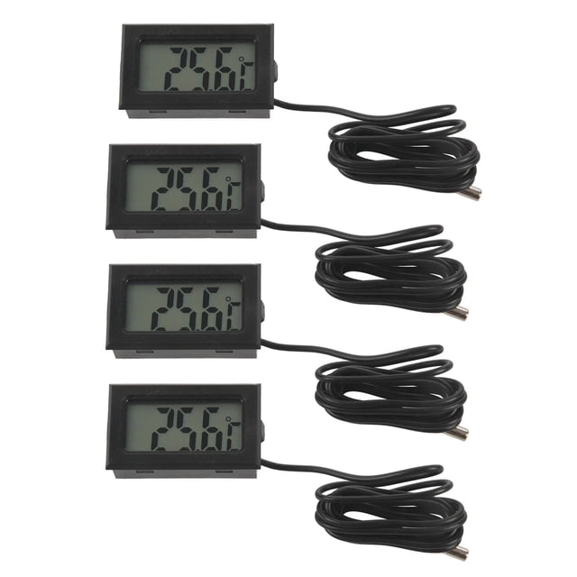 4X NUEVO Termometro Digital LCD Calibre de Temperatura Sensor de Sonda -50 Centigrados A + 110 Centigrados Rango