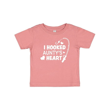 

Inktastic I Hooked Aunty s Heart with Fishing Rod Gift Baby Boy or Baby Girl T-Shirt