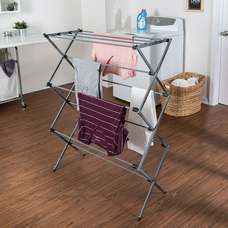 Mainstays Deluxe Folding Metal Accordion Drying Rack, (Best Laundry Drying Rack)