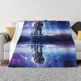 thumbnail image 3 of Throw Blanket for Couch, Astronauts Start Running Super Soft Fuzzy Comfy Warm Throw Blanket, Cuteness Lightweight Cozy Plush Flannel Blanket & Throws for Sofa and Bed All Season, 3 of 5