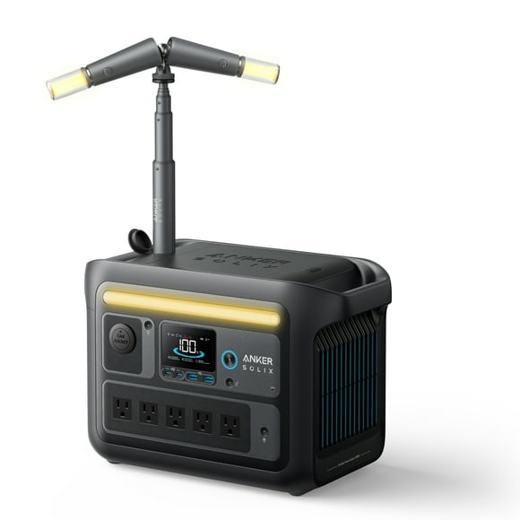 Anker SOLIX C800X Portable Power Station 768Wh Capacity 1,200W Output LiFePO4 w/ Camping Lights; RV Roadtrips Home Backup Power with Lighting