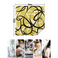 thumbnail image 4 of Yellow Geometric Cloth Napkins Set of 8 Reusable Dinner Napkins, Farmhouse Abstract Black White Striped Cocktail Napkin Washable Table Napkins for Wedding/Holiday Party/Baby Shower 20"x20", 4 of 7