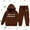 Brown, variant on Boys Girls Active Sweatsuit 2PC Long Sleeve Khaki Basic Hoodie Sweatpants Warm Fall Winter Clothes Girls' Clothing Sets 3T