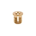 thumbnail image 1 of E-Z LOK Threaded Insert for Plastic Flanged Brass Thread Inserts M3-0.5 Pack of 50, 1 of 2