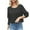 Black, variant on cfhntfmh Women's Fall Long Sleeve Sweaters Crochet Crew Neck Solid Color Knit Pullover Hollow out Sweater Tops（White,X-Large)