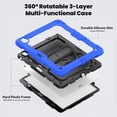 thumbnail image 3 of Dteck Full Body Case for iPad Air 13 inch 2025/2024,Shockproof 3-Layer Protection Case with Screen Protector 360° Rotating Stand Built-in Pencil Holder Cover with Hand/Shoulder Strap,Blue, 3 of 7