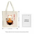 thumbnail image 3 of Stylish Canvas Tote Bag with Vibrant Orange and Pink Splash Design - Perfect for Shopping Travel and Parties, 3 of 4