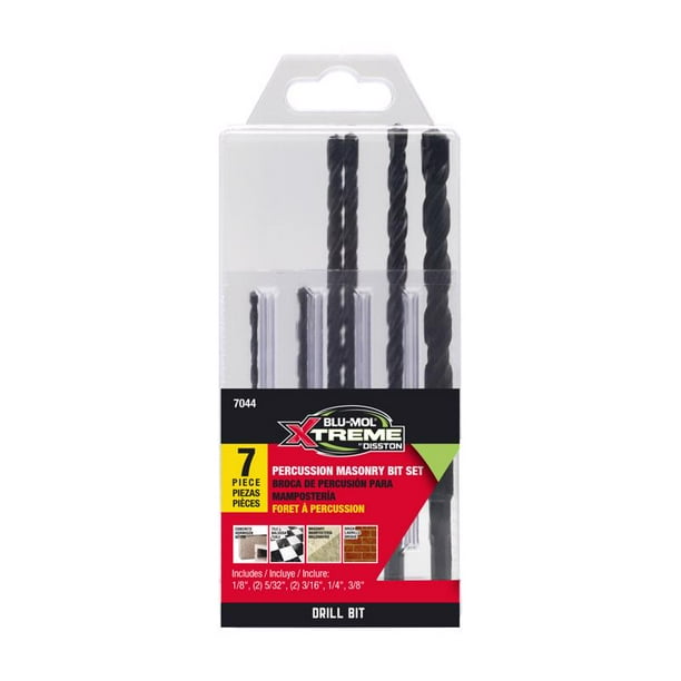 Juego de brocas para albañilería Disston Blu-Mol Xtreme, 7 piezas, con punta de carburo