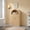 1-drawer - Wood Grain, variant on makeapile Curved freestanding wood grain cabinet with 3 drawers, compact multi-use storage cabinet, ideal for bathroom, kitchen, living and dining room