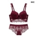 thumbnail image 5 of Sonducket Conjunto de ropa interior para mujer, conjuntos de sujetador y bragas, lazo clásico, sujetador cómodo, lencería ajustable Ropa interior Rojo 80C, 5 of 6