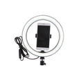 thumbnail image 1 of Estudio fotográfico Anillo de luz LED Lámpara de anillo Selfie Luz de relleno de temperatura de color ajustable, Luz de 26 cm, Clip para teléfono Inevent EL2073-03B, 1 of 7