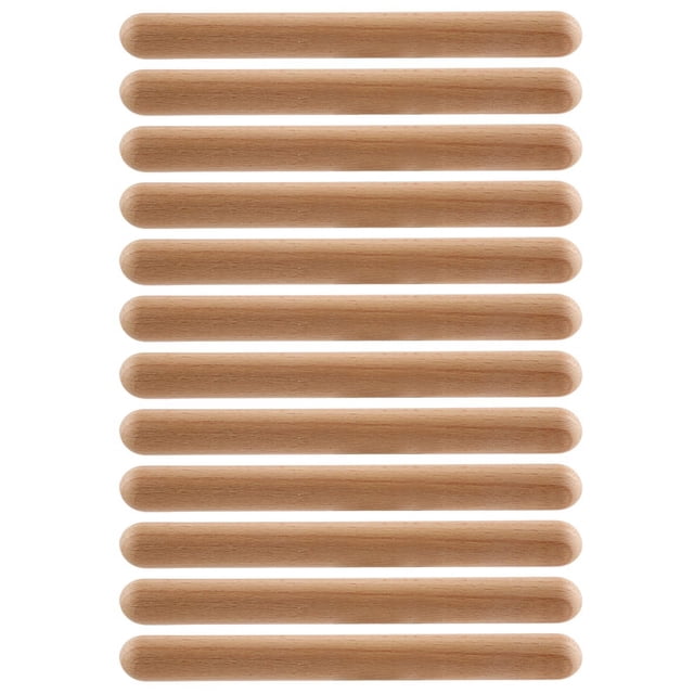 6 Paires de Clavettes en Bois Instrument de Percussion Musical Bâtons de Rythme Jouet Musical pour Enfants