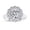 White Gold, variant on AFFY Floral Halo Solitaire Engagement Ring for Women, Center 7mm Round Cut Lab Created Moissanite Ring in 14K Rose Gold Plated 925 Sterling Silver Size-7