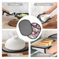 thumbnail image 7 of Naloa Orchids Flowers Silicone Pot Holders, Oven Mitts Heat Resistant Hot Pads, Non Slip Pot Holder for Kitchen Baking and Cooking 9.4 x 7.5 Inches, 7 of 7