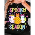 thumbnail image 1 of Halloween T-Shirt - 100% Cotton Halloween Ghost T Shirt, Spooky Season Tee, Preppy Halloween Tee, Cute Boo Ghost Coquette Tee, Halloween Tee, Halloween Vibes, 1 of 6