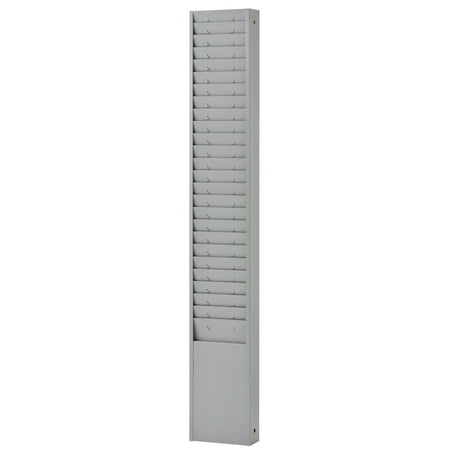 Buddy Products 25 Pocket Job Ticket Rack, Grey, 0825-1
