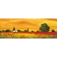thumbnail image 2 of Leblanc, Richard 32x14 Gold Ornate Wood Framed with Double Matting Museum Art Print Titled - Field of Poppies, 2 of 4