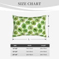 thumbnail image 4 of Goofa Green Kiwi Pattern Pillow Case – Plush & Soft Cushion Cover, Hypoallergenic Throw Pillow Case for Comfortable Sleep with Envelope Closure-14"x20", 4 of 5
