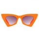 thumbnail image 5 of Gafas de sol ojo de gato Soledad cuadradas retro UV400 naranja para mujer, 5 of 7