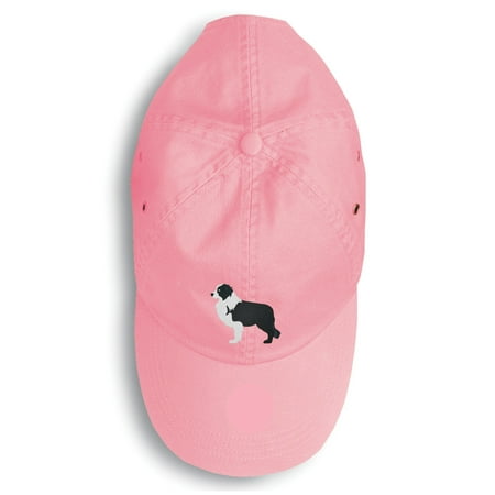 Collie Embroidered Fleece - Black Border Collie Embroidered Baseball Cap BB3423PK-156