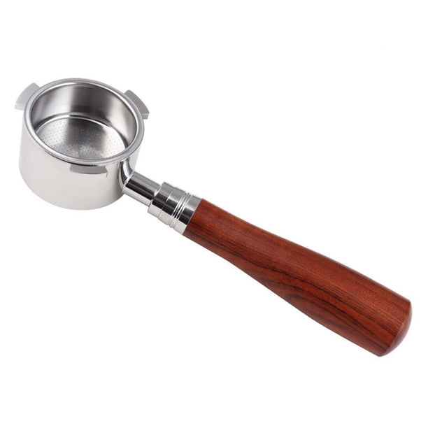 Billuyoard Mango para máquina de café, recipiente para bebidas sin fondo, portafiltro de acero inoxidable, herramienta para hacer leche, agarre Juegos de servir café y té tipo 5