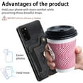 thumbnail image 6 of Phone Case for Samsung Galaxy S20 5G 6.2 inch Wallet Cover with Tempered Glass Screen Protector and Wrist Strap Lanyard RFID Card Holder Ring Stand Cell Accessories S 20 20S UW S2O G5 Women Men Black, 6 of 13