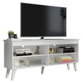 thumbnail image 2 of Madesa Compact TV Stand Cabinet with 4 Shelves and Cable Management for 50, 55 Inch TV Media Storage Unit Living Room and Bedroom  Wooden Television Media Console - White, 2 of 6