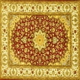 thumbnail image 1 of Ahgly Company Machine Washable Indoor Square Persian Yellow Traditional Area Rugs, 8' Square, 1 of 4