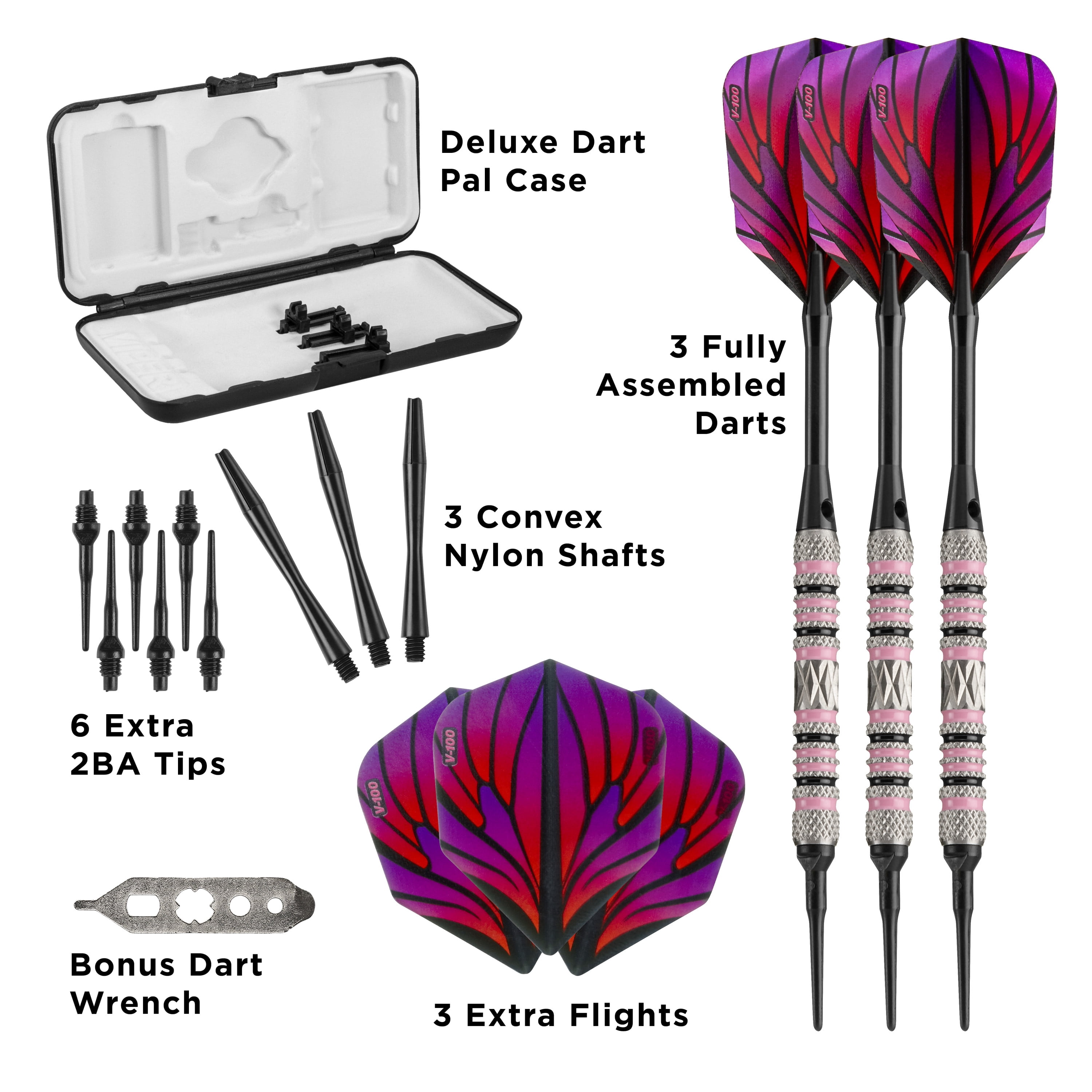 Viper Wings 80% Tungsten Professional Soft Tip Dart Set, 16 Grams