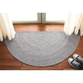 thumbnail image 2 of SAFAVIEH Braided Evangeline Bordered Machine Washable Reversible Area Rug, Grey, 2' x 4' Half Moon, 2 of 13