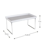 Mainstays Stackable Laundry Organizer Shelf, White
