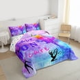 thumbnail image 3 of Feelyou Est Gymnast Sleep Full Size Comforter Sets, Watercolor Galaxy Bedding Sets, 3pcs, 3 of 8