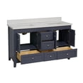 thumbnail image 4 of KBC Abbey 60" Solid Wood Double Bathroom Vanity w/ Quartz Stone in Marine Gray, 4 of 8