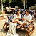 thumbnail image 6 of Outdoor Loveseat Cushions, Fade-Resistant Patio Bench Cushion with Backrest, Lounge Seat back Pads 48*42*3.5in, 6 of 6