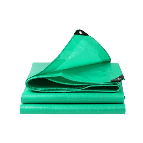 PE Rainproof Canvas Camping Tarp Thicken Sunshade Cloth Portable Camping Tent Waterproof Awning Dust Cover Outdoor Sunshade Sail (Green Sliver,2*3M)