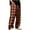 Orange2, variant on Mens Flannel Pajama Pants Cotton Sleep Lounge Pants Plaid Pj Bottoms with Pockets