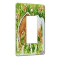 thumbnail image 1 of KuzmarK™ 1 Gang Rocker Wall Plate - Palomino Appaloosa with Roses Horse Art by Denise Every, 1 of 1