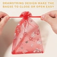 thumbnail image 4 of Uxcell 100Pcs Organza Bags, Mesh Candy Pouch with Drawstring Gold Rose Flower Jewelry Gift Bag Rose red Silver 5.1 x 7 inch, 4 of 6