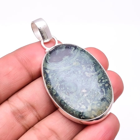 Star Galaxy Jasper - India Handmade 925 Sterling Silver Pendant 2.15" P17