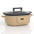 thumbnail image 1 of ZJQYDS 6 Quart Programmable Slow Cooker Removable Healthy Nonstick Pot - Small Kitchen Appliance for Family Dinners - Serves 6+ People - Heat Settings: Keep Warm Brown Sugar, 1 of 7