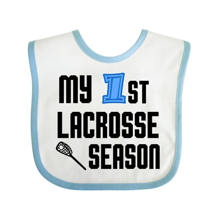 

Inktastic My 1st Lacrosse Season Gift Baby Boy Bib