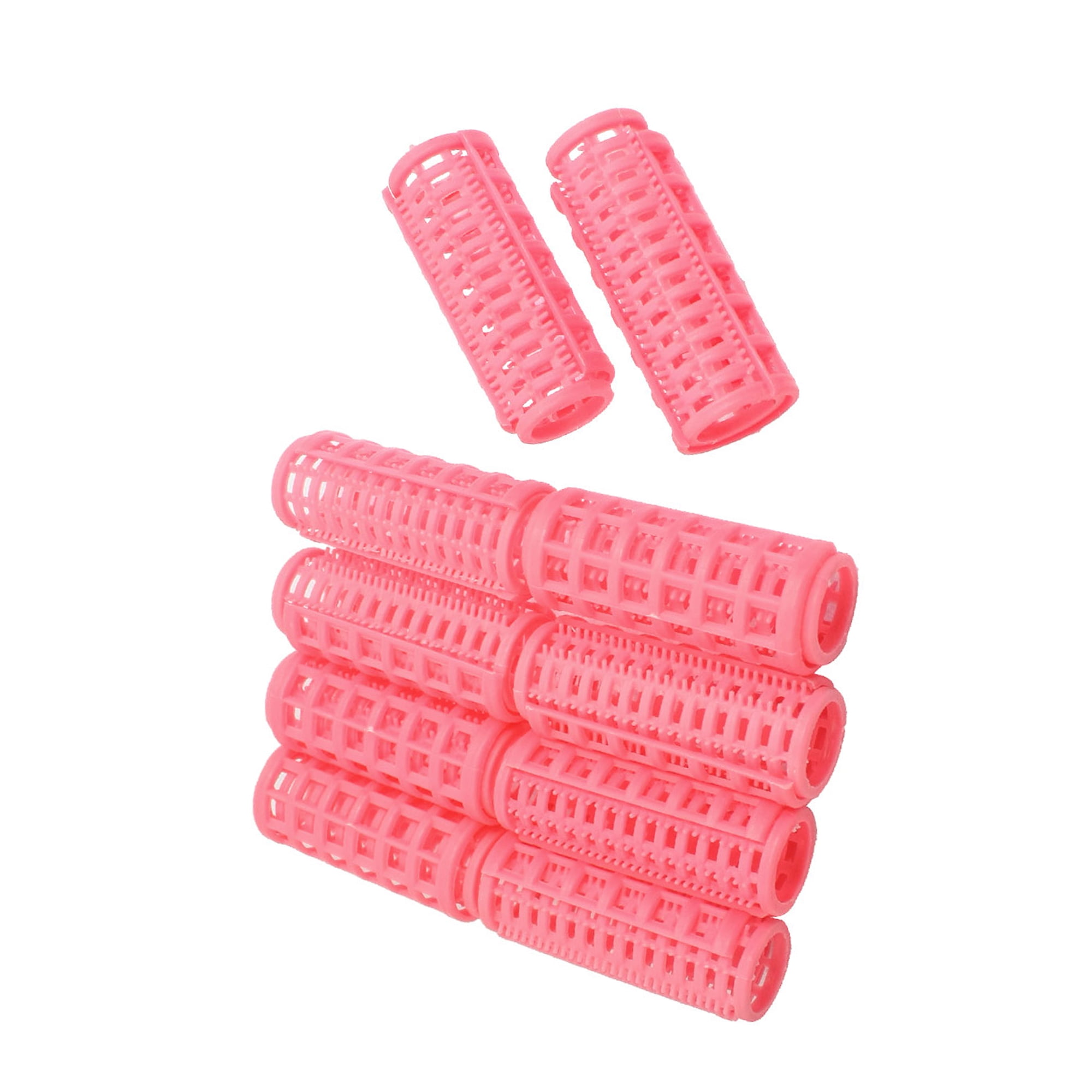 Unique Bargains 10 Piece Plastic Lady Hair Styling Roller Curler Pink 0.14 Pound