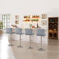 thumbnail image 5 of Peatuk Set of 2 Bar Stools, Elegant PU Leather Counter Height Adjustable Swivel Stool with Back, Gray, 5 of 8