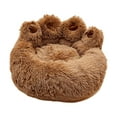 thumbnail image 2 of lionlar Lit Rond pour Animal en Forme de Patte d'Ours Tapis de Lit Rond pour Chat pour Chaton Chiot Fournitures pour Animaux m, 2 of 9